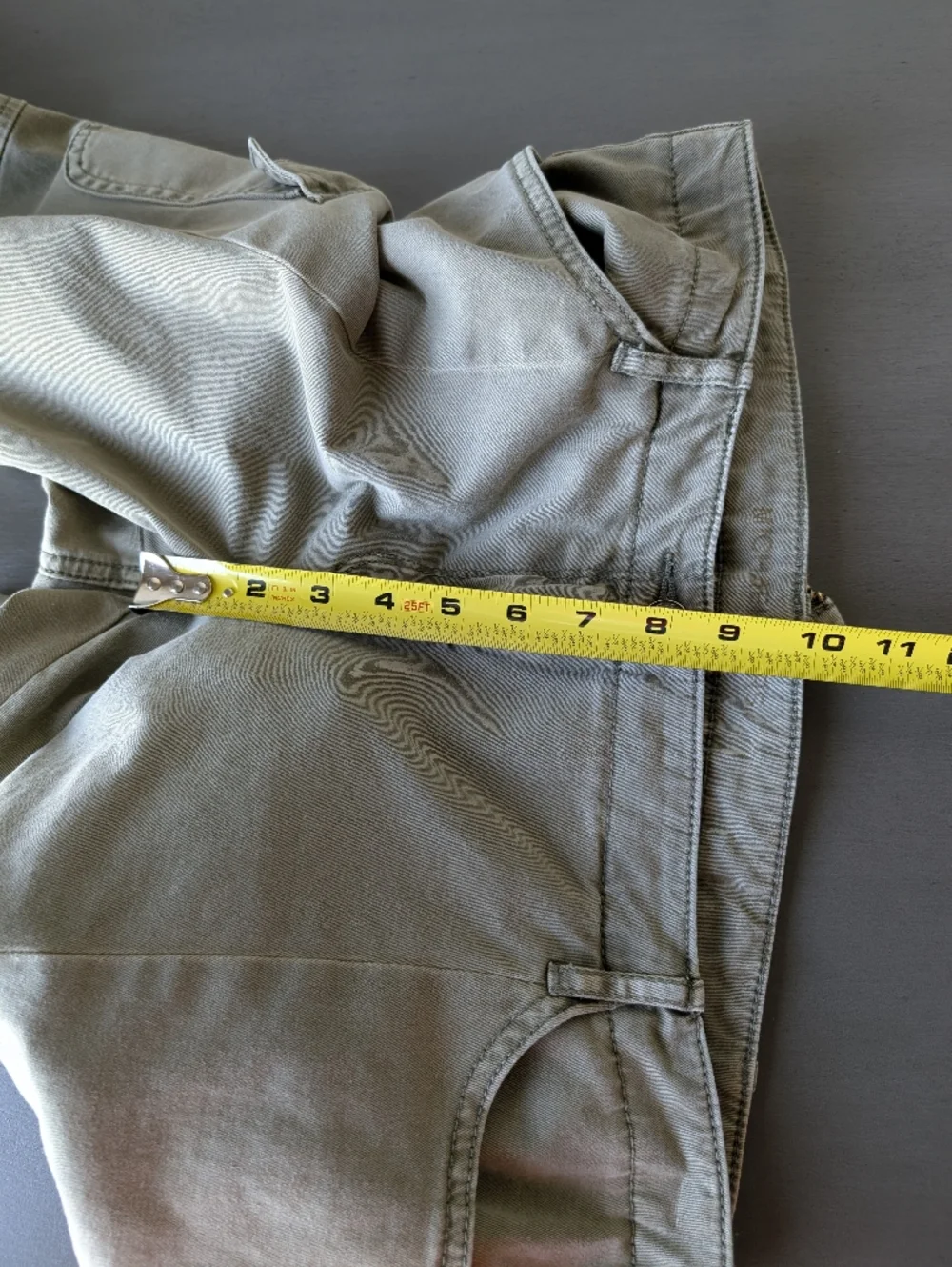 Michael Kors Olive Cargo Pants Straight Leg Multiple Pockets Size 12 Cotton Mix